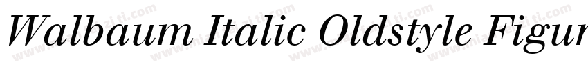 Walbaum Italic Oldstyle Figures字体转换